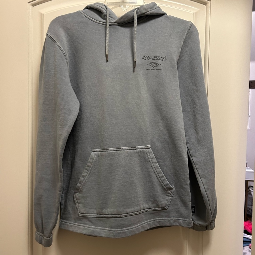 Rip Curl Hoodie with front pocket and elastic at the wrists Light Blue